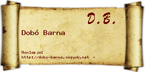Dobó Barna névjegykártya