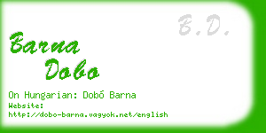 barna dobo business card